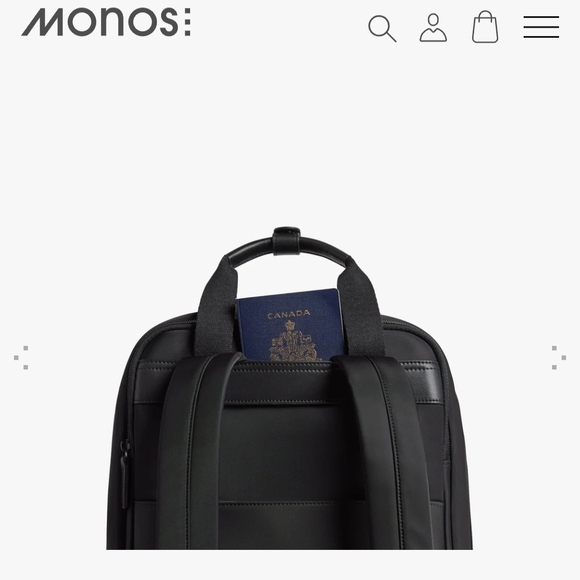 Monos Metro Backpack With Classic Kit And Metro Folio Kit In Black Nylon - Picture 3 of 16